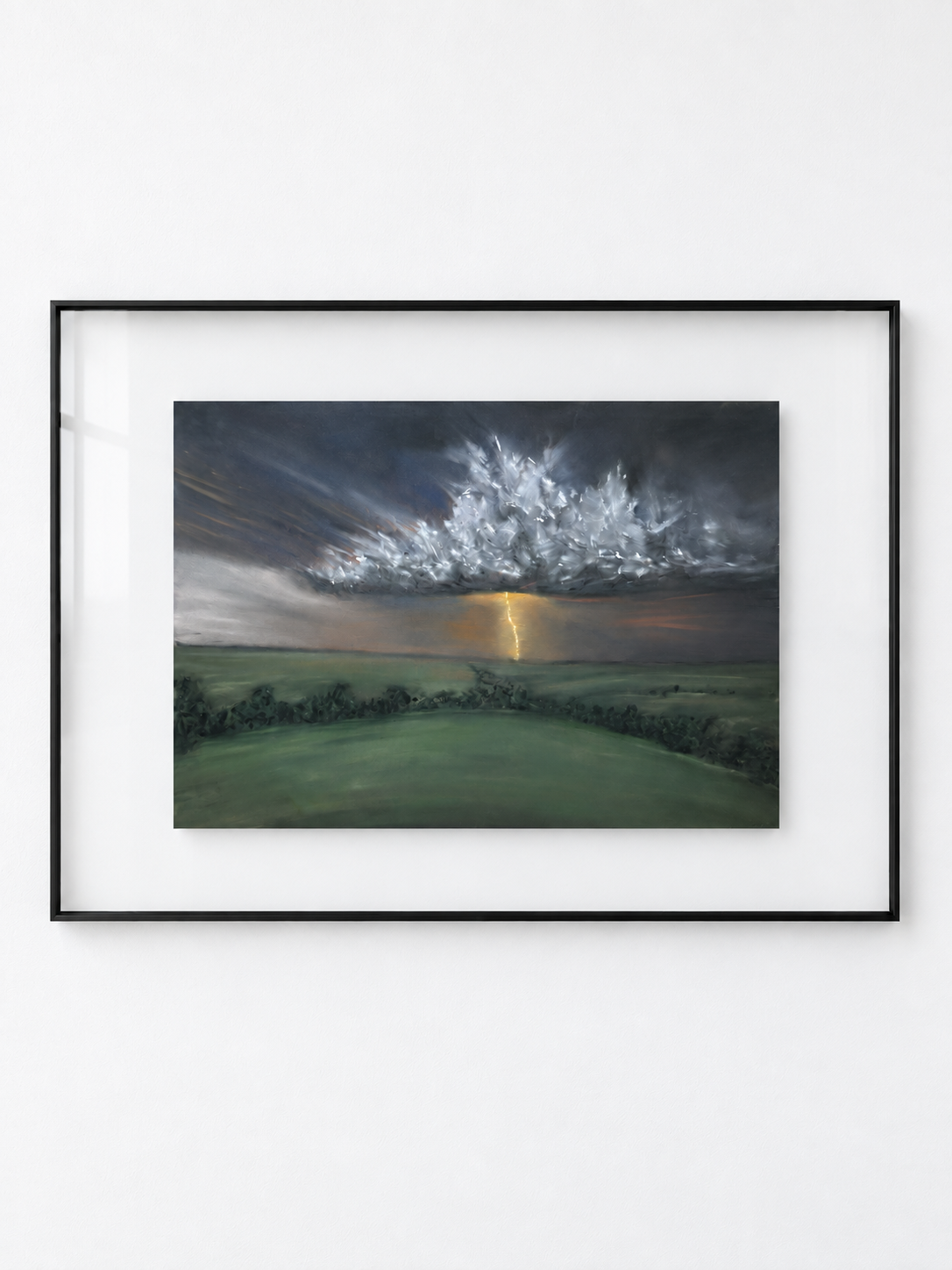 Across the Fields | original framed soft pastel