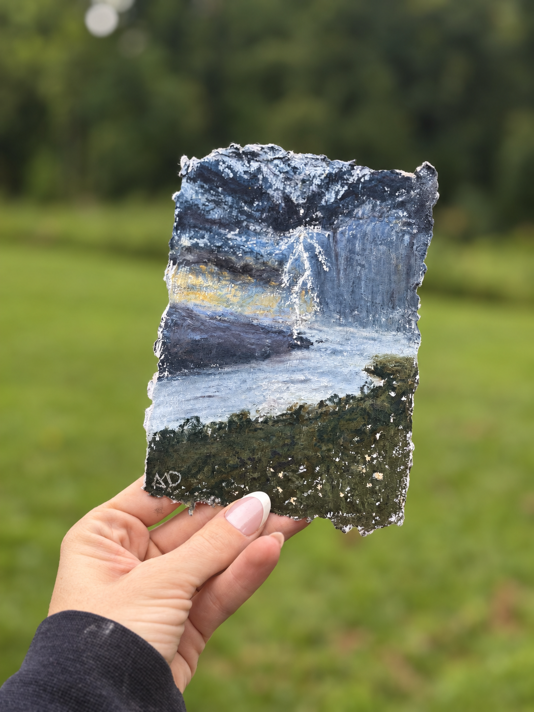 After the Rain I & ll | original soft pastel framed set