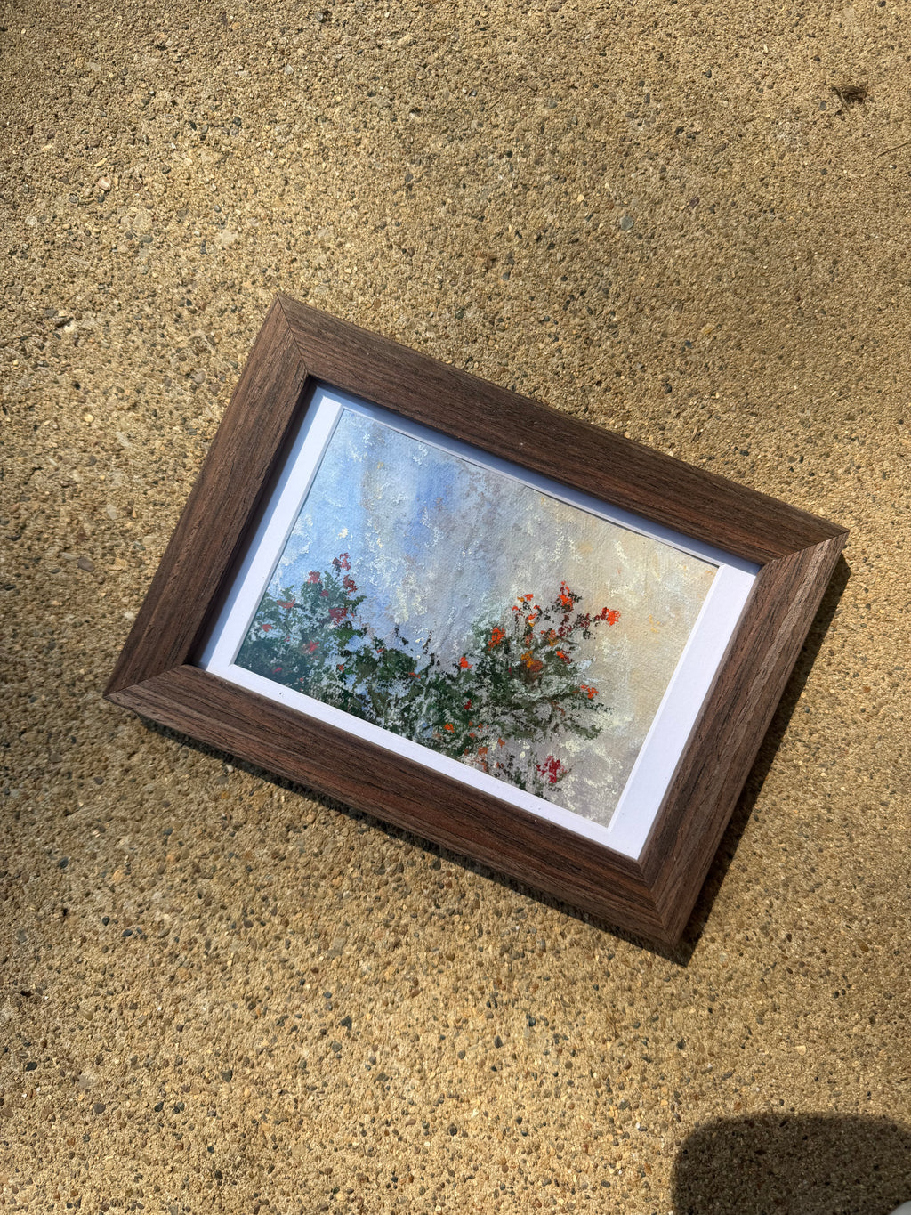 Wildflowers | 5x7 framed soft pastel