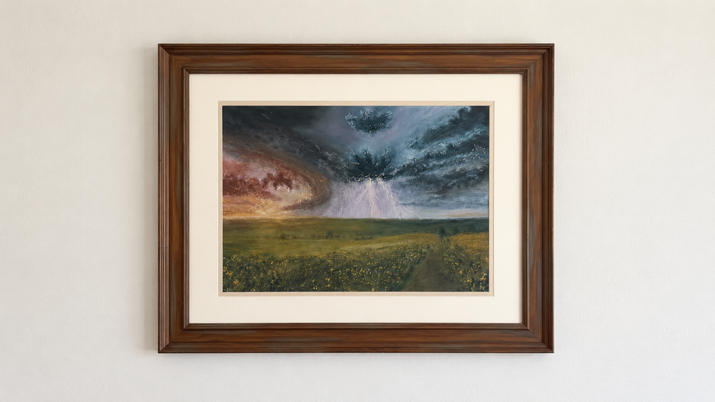 Storm Over the Meadow | original soft pastel