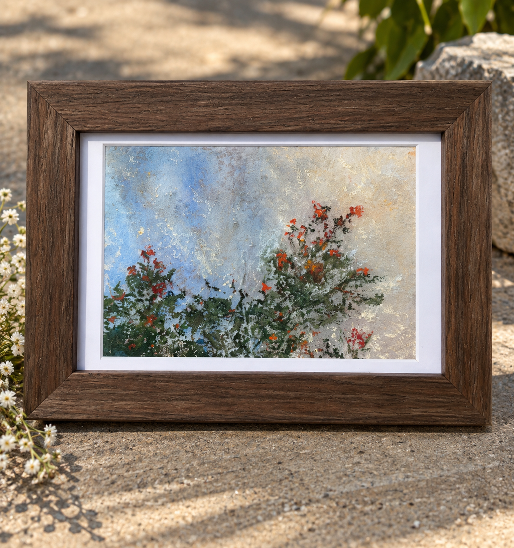 Wildflowers | 5x7 framed soft pastel
