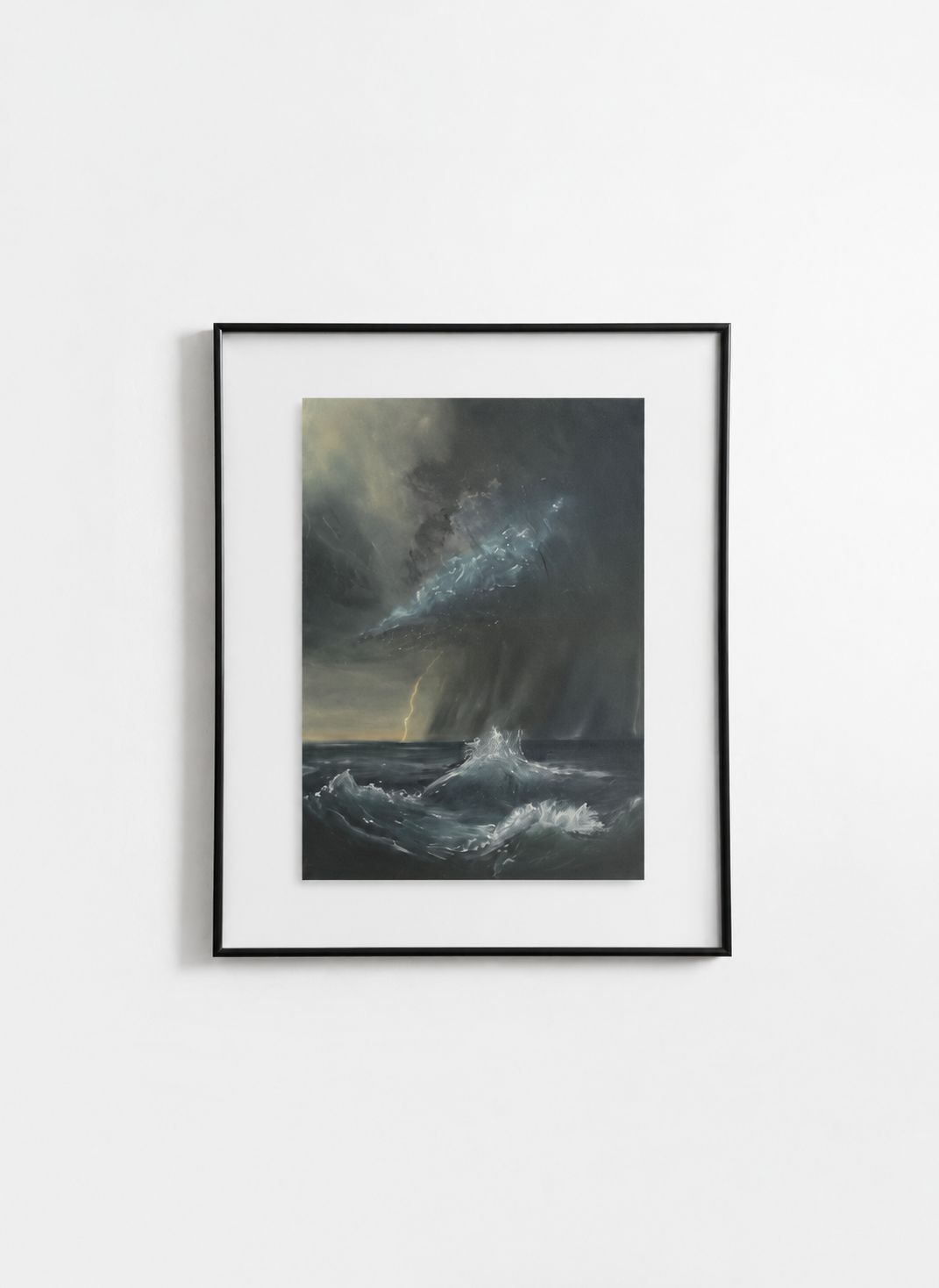 Storm at Sea | original framed soft pastel