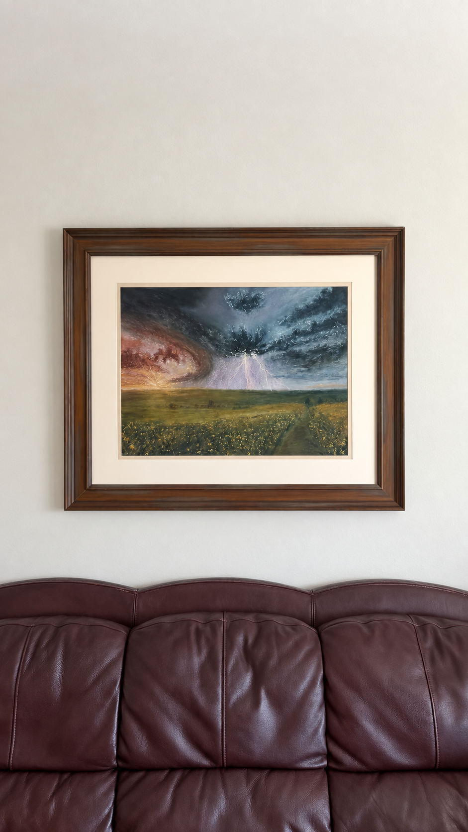 Storm Over the Meadow | original soft pastel