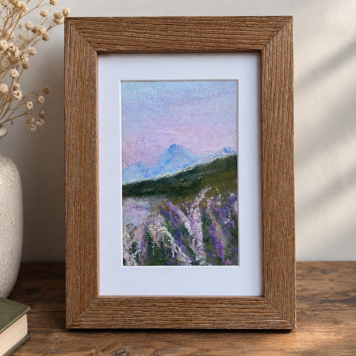 Lavender Hill |  5x7 framed Soft Pastel