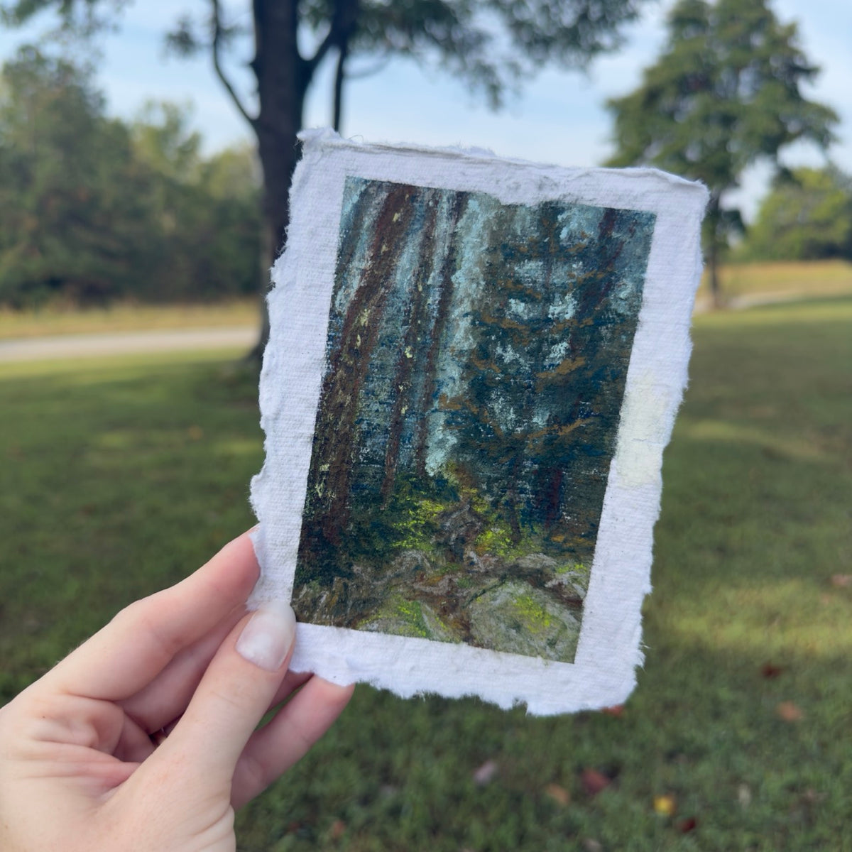 “A Green Forest” Original Soft Pastel