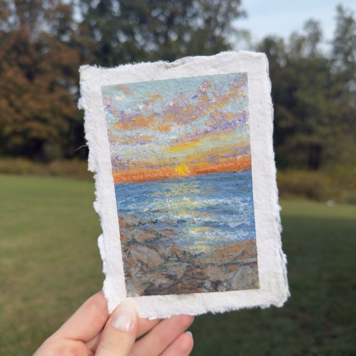 “View From The Rocks” Original Soft Pastel