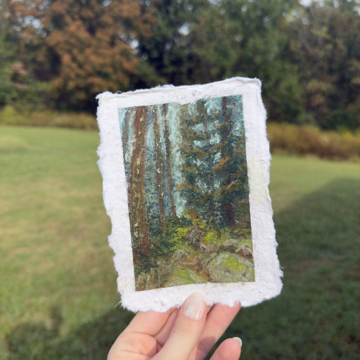 “A Green Forest” Original Soft Pastel